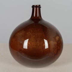 19th Century French Glass Demijohn Bottle