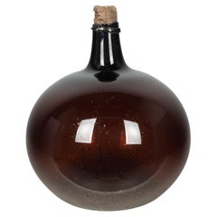 19th Century French Glass Demijohn Bottle