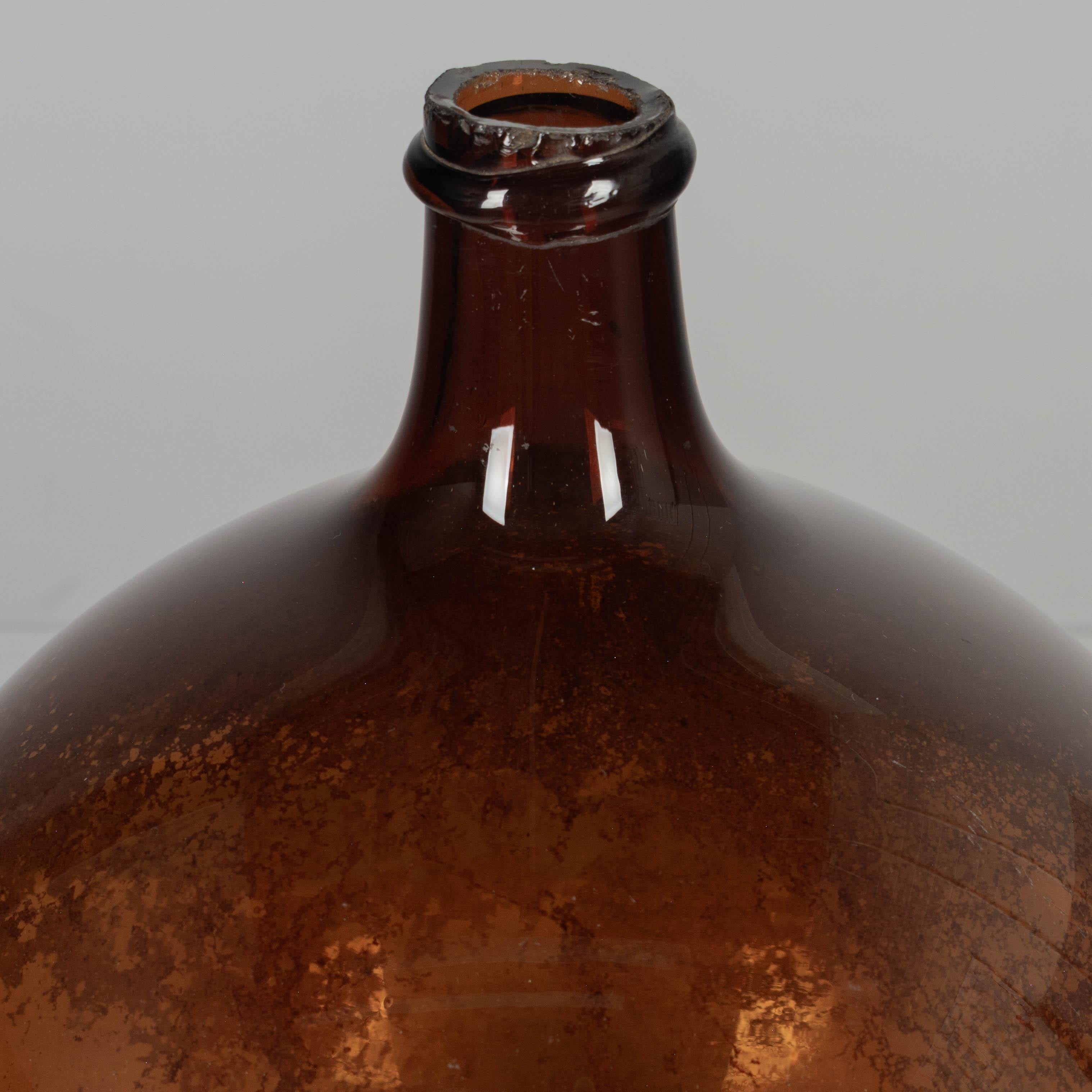 Französische Demijohn-Flaschen aus Glas des 19. Jahrhunderts, 5er-Set im Angebot 4