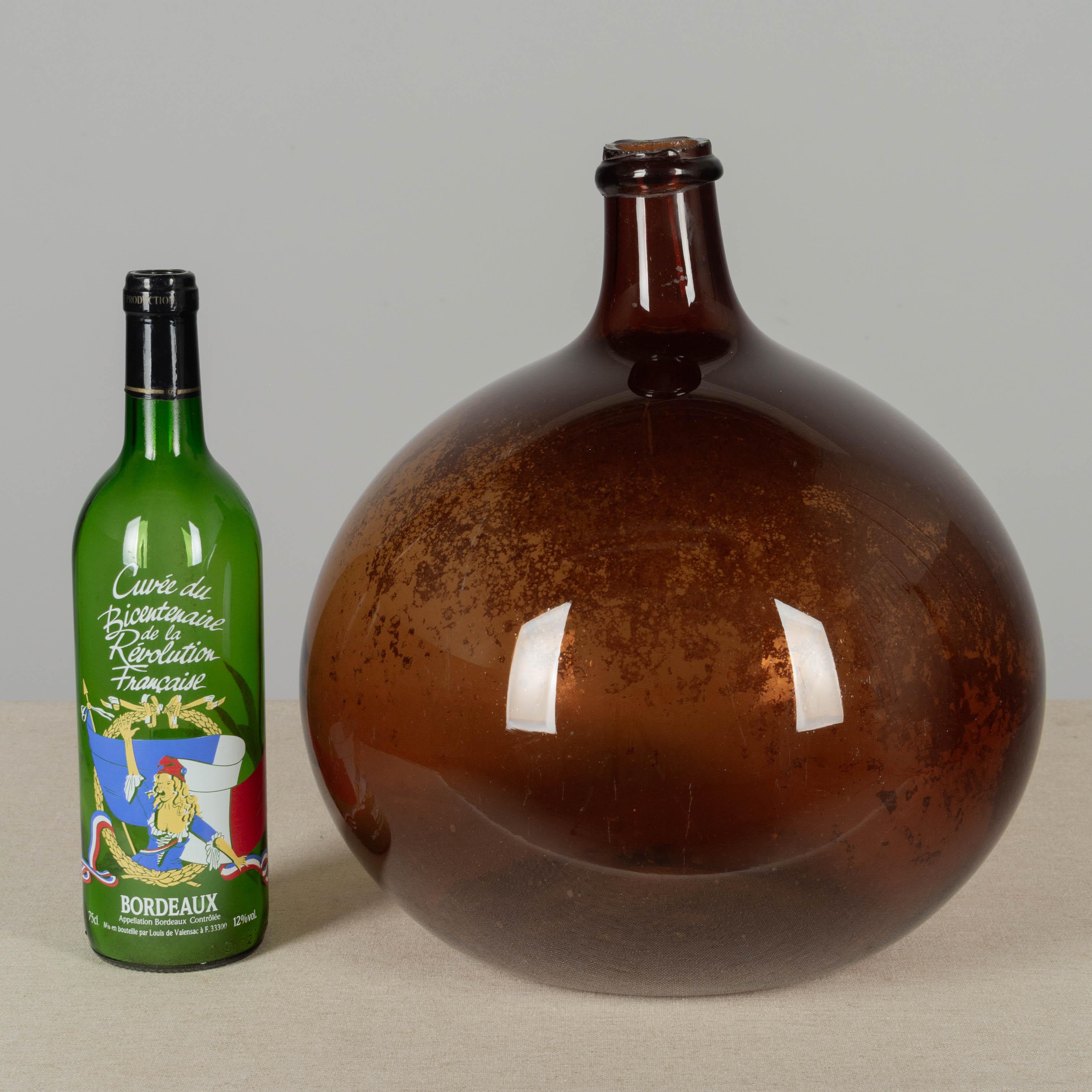 19th Century French Glass Demijohn Bottles, Set of 5 For Sale 2