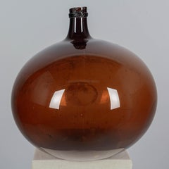 19th Century French Glass Large Demijohn Bottle