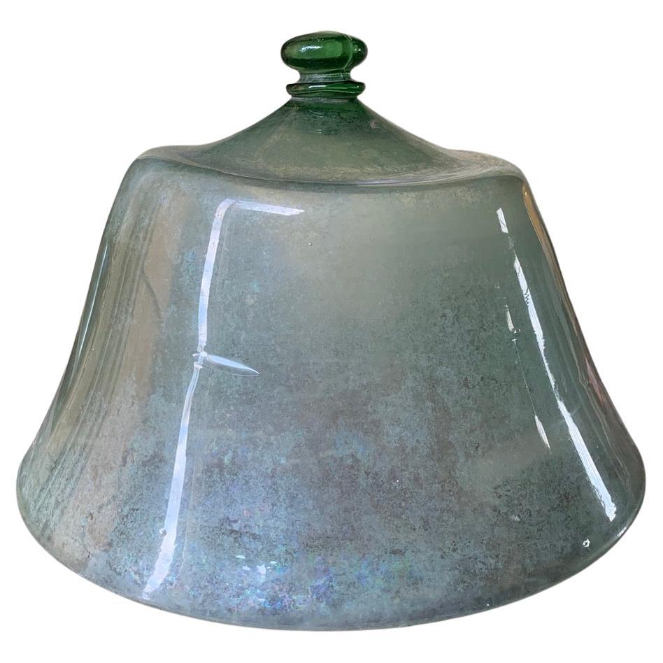 19th Century French Glass Melon Cloche For Sale