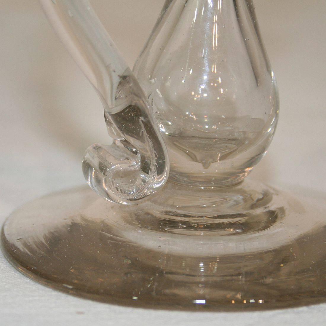19th Century French Glass Weavers Oil Lamp 5