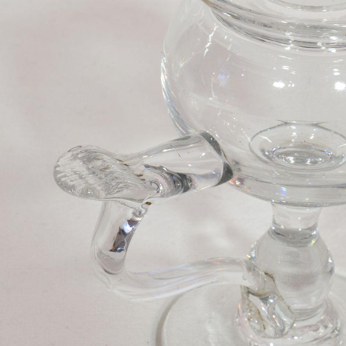 19th Century French Glass Weavers Oil Lamp 7