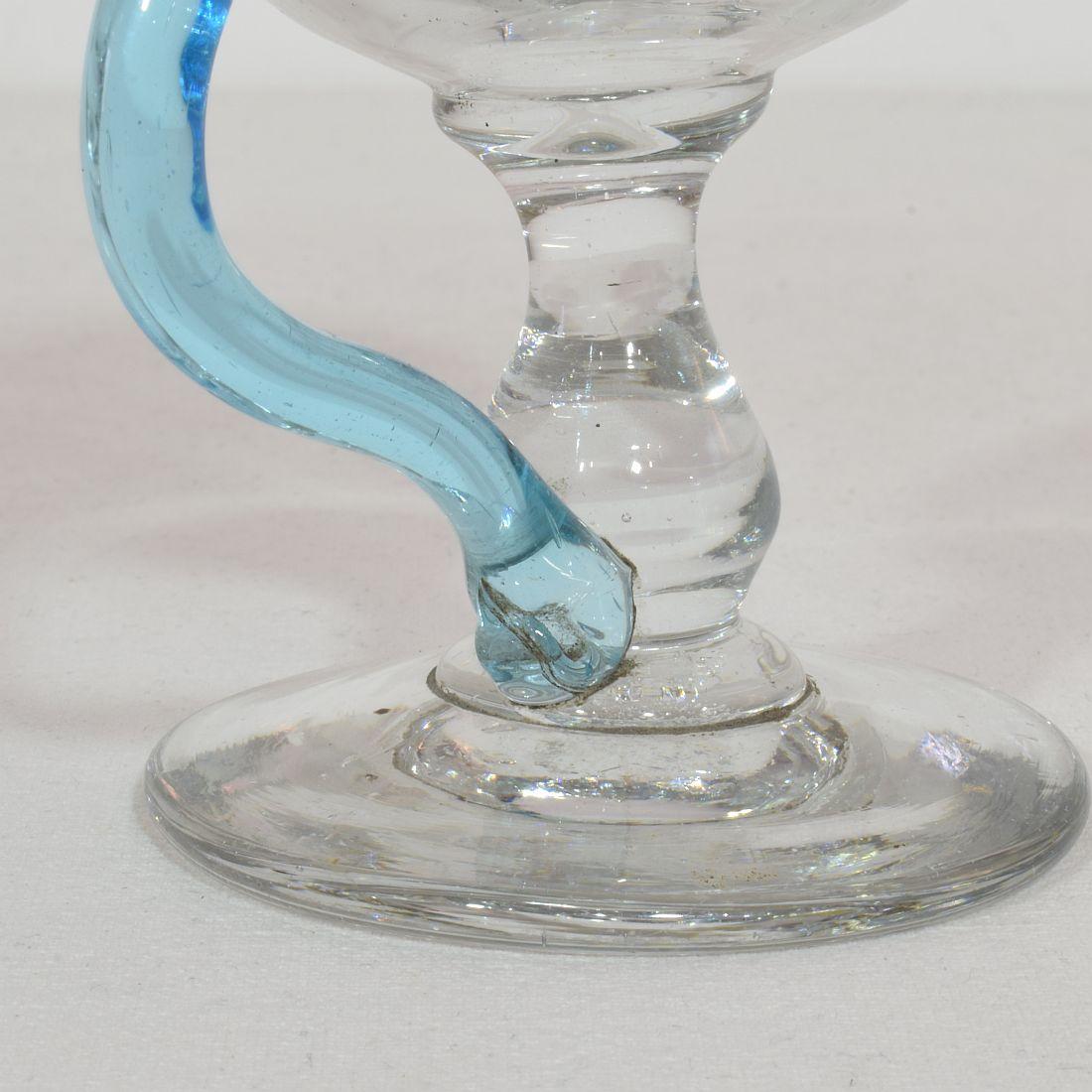 19th Century French Glass Weavers Oil Lamp For Sale 9