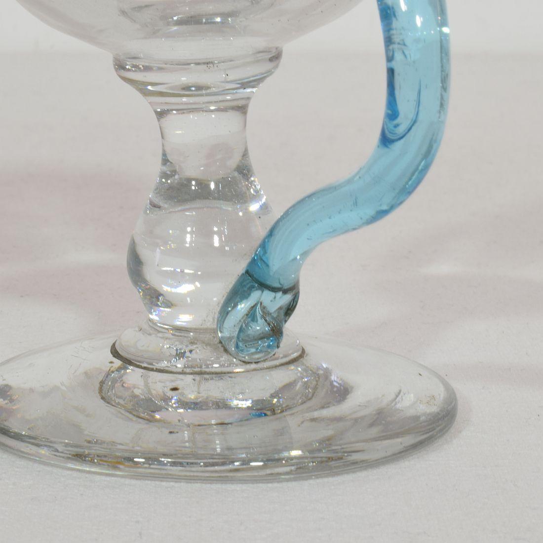 19th Century French Glass Weavers Oil Lamp For Sale 10