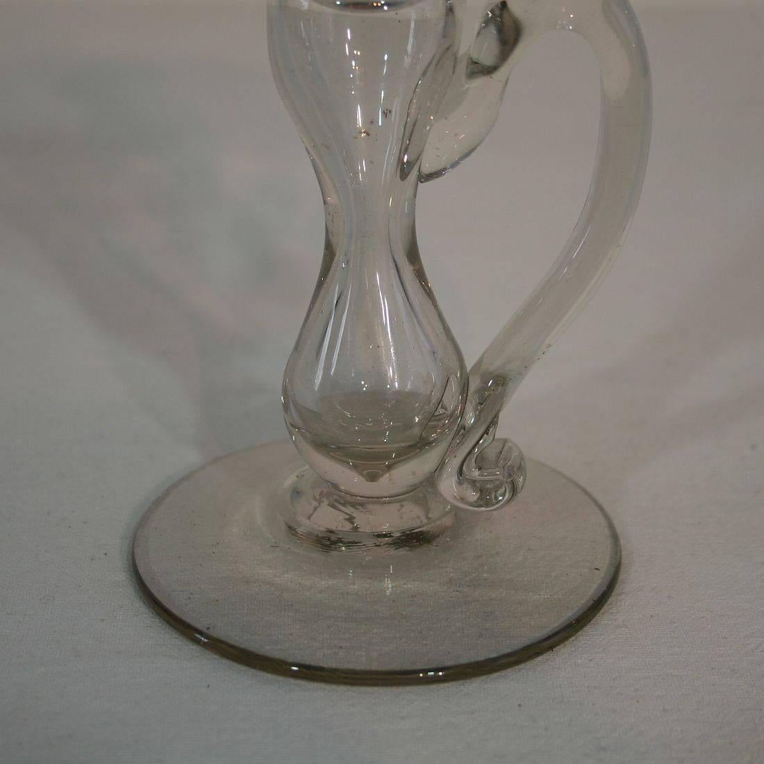 19th Century French Glass Weavers Oil Lamp 3