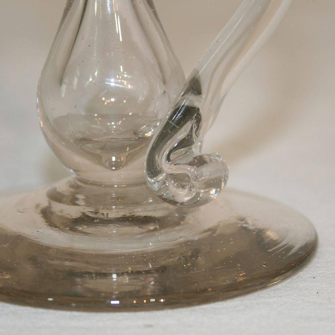 19th Century French Glass Weavers Oil Lamp 4