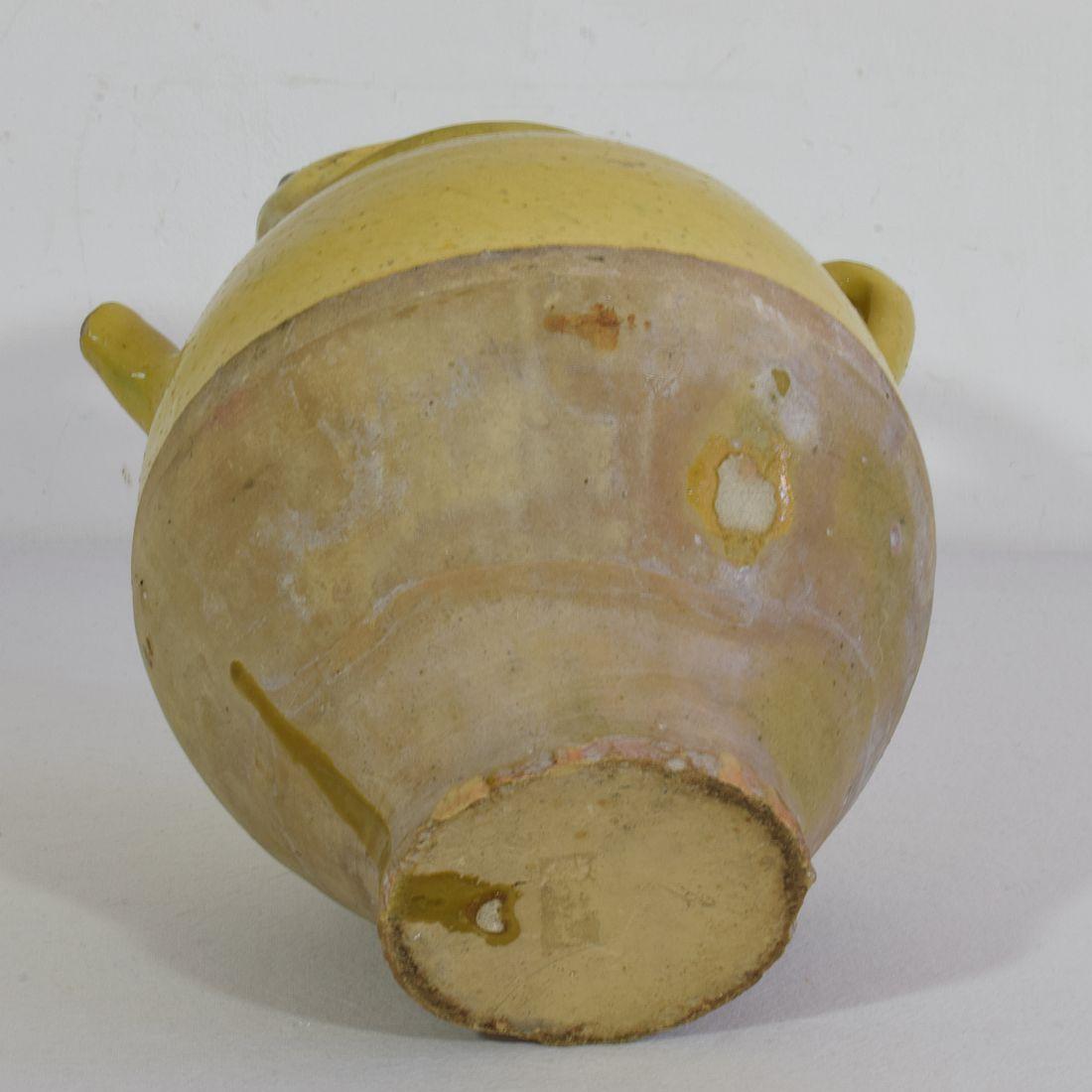 Französischer glasierter Keramikkrug oder Wasserkrug aus dem 19. Jahrhundert im Angebot 4