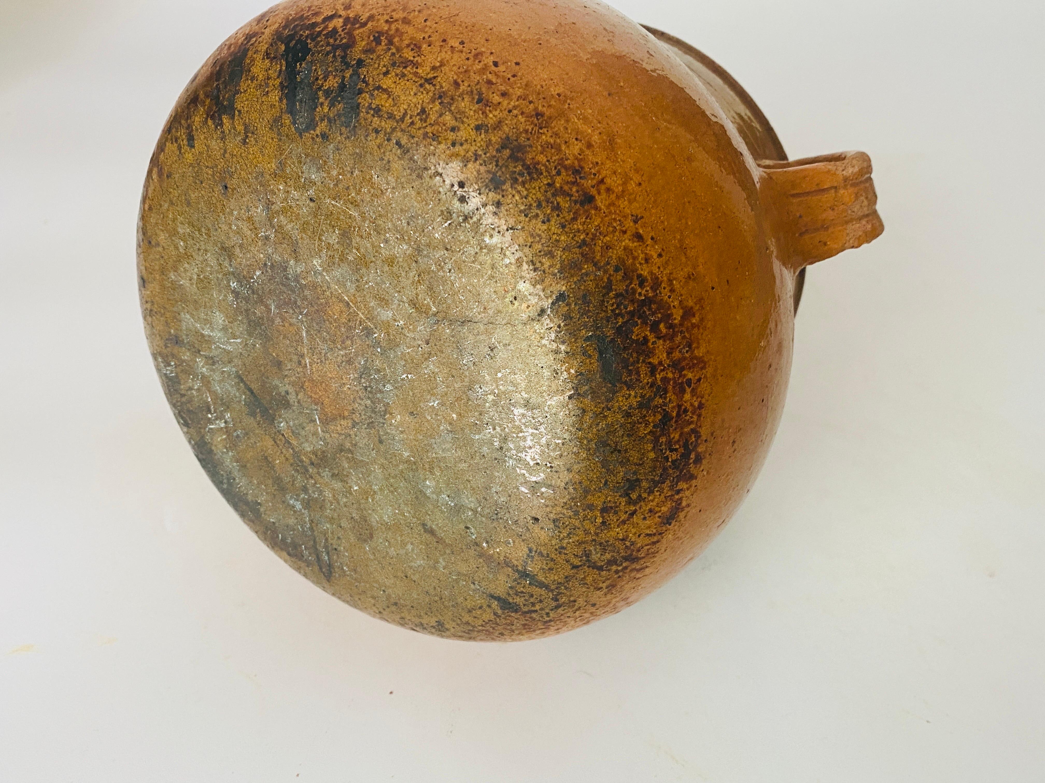 19th Century French Glazed Confit Pot Glazed Earthenware Pot For Sale 6