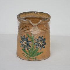 19th Century French Glazed Earthenware Alsace Jug