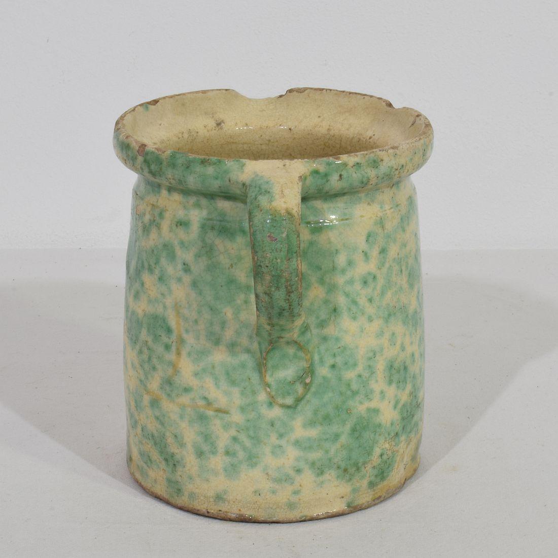 Pichet d'Alsace en faïence émaillée du 19e siècle Bon état - En vente à Buisson, FR