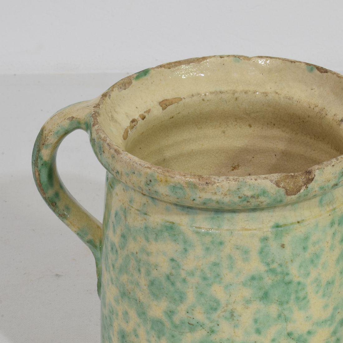 19th Century French Glazed Earthenware Alsace Jug For Sale 3