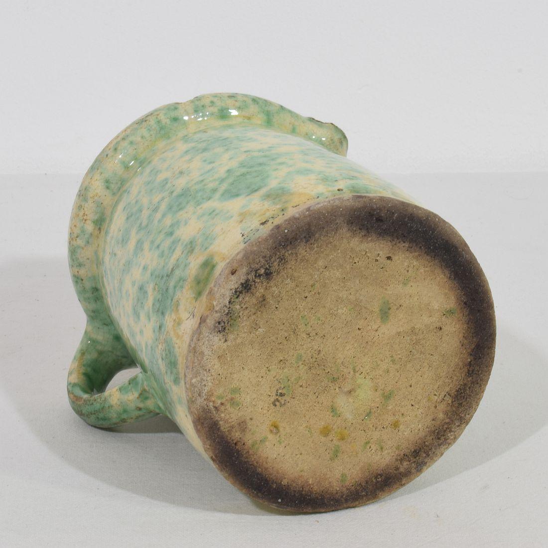 Poterie Pichet d'Alsace en faïence émaillée du 19e siècle en vente