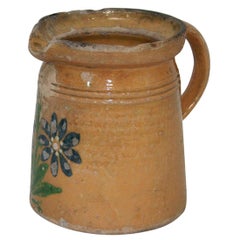 19th Century French Glazed Earthenware Alsace Jug