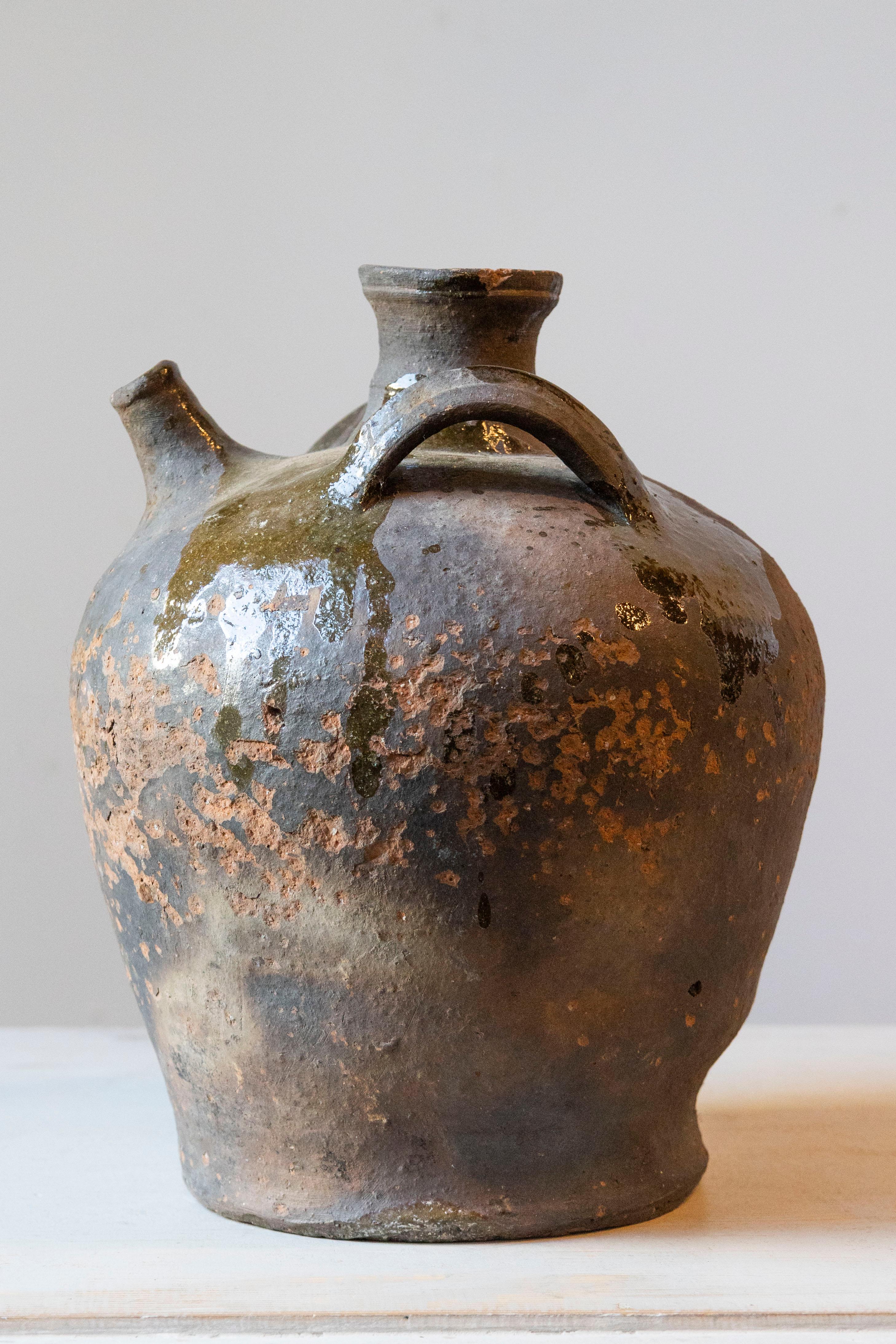 Francese Vaso in terracotta smaltata francese del XIX secolo in vendita