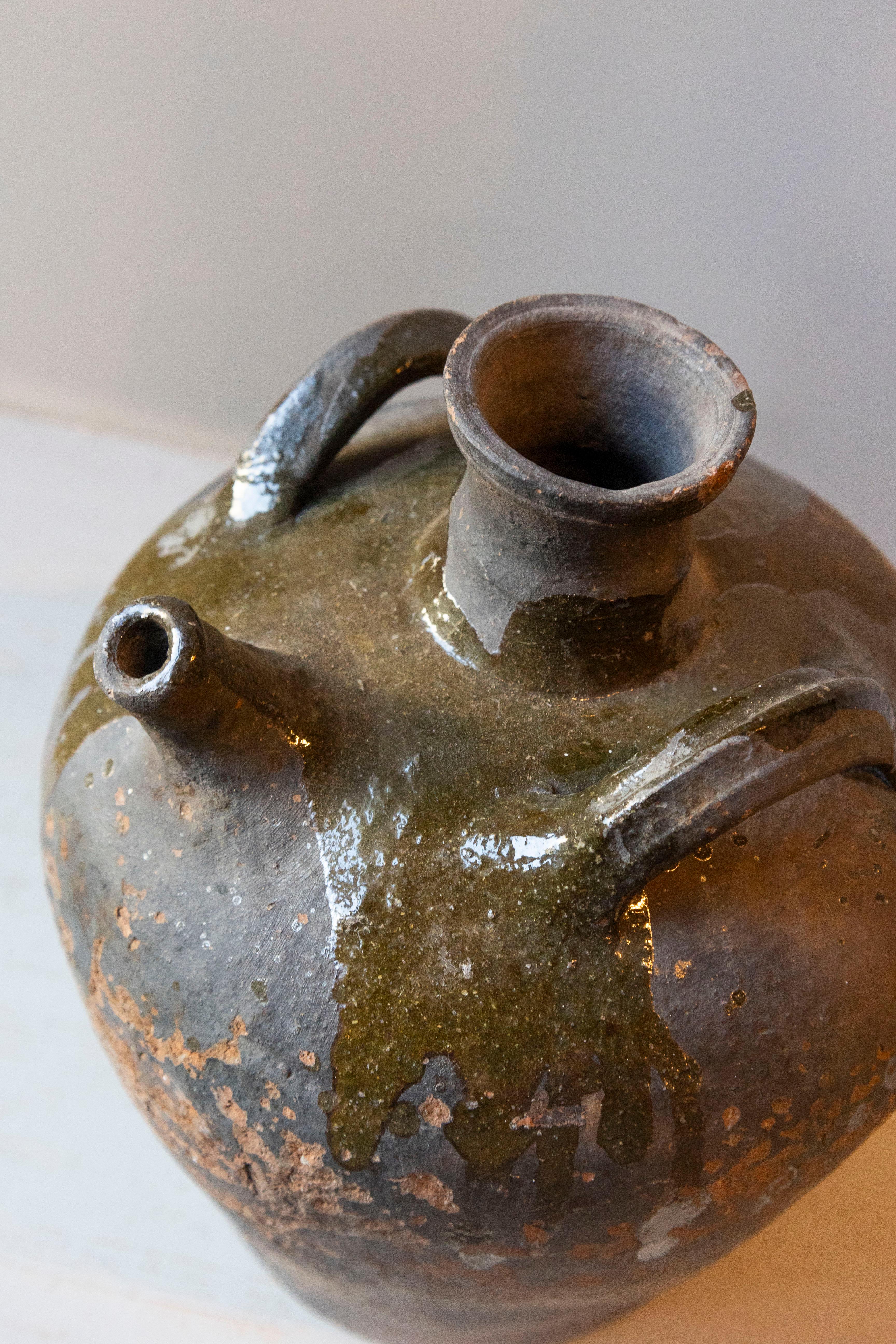Vaso in terracotta smaltata francese del XIX secolo in vendita 2