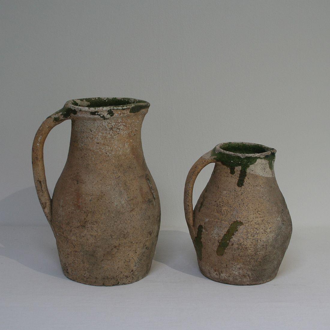 19th Century French Glazed Earthenware Pitchers For Sale 1