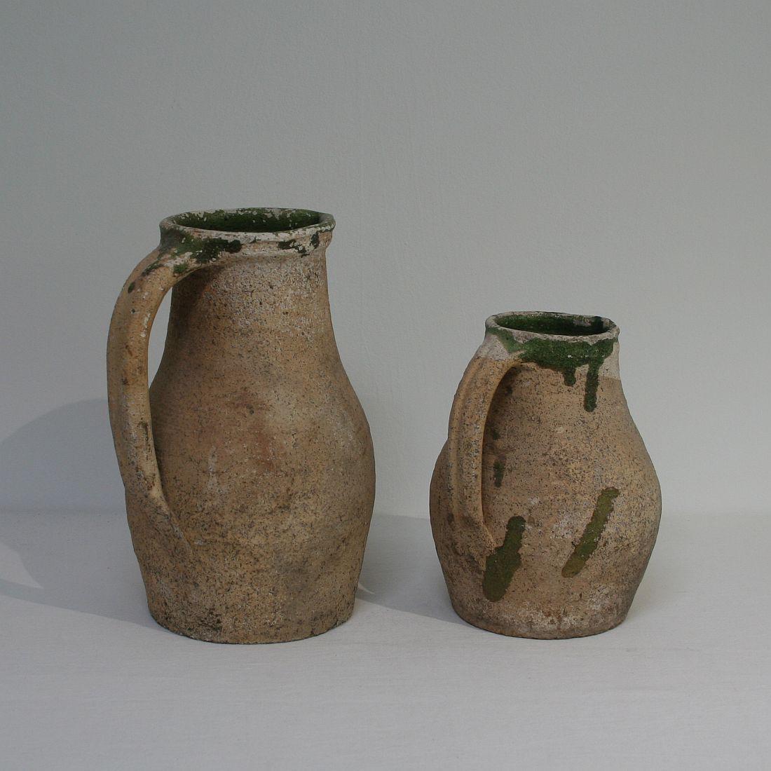 19th Century French Glazed Earthenware Pitchers For Sale 2