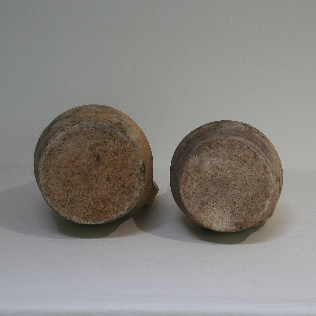 19th Century French Glazed Earthenware Pitchers For Sale 5