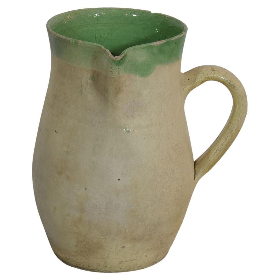 19th Century, French Glazed Earthenware Water Jug