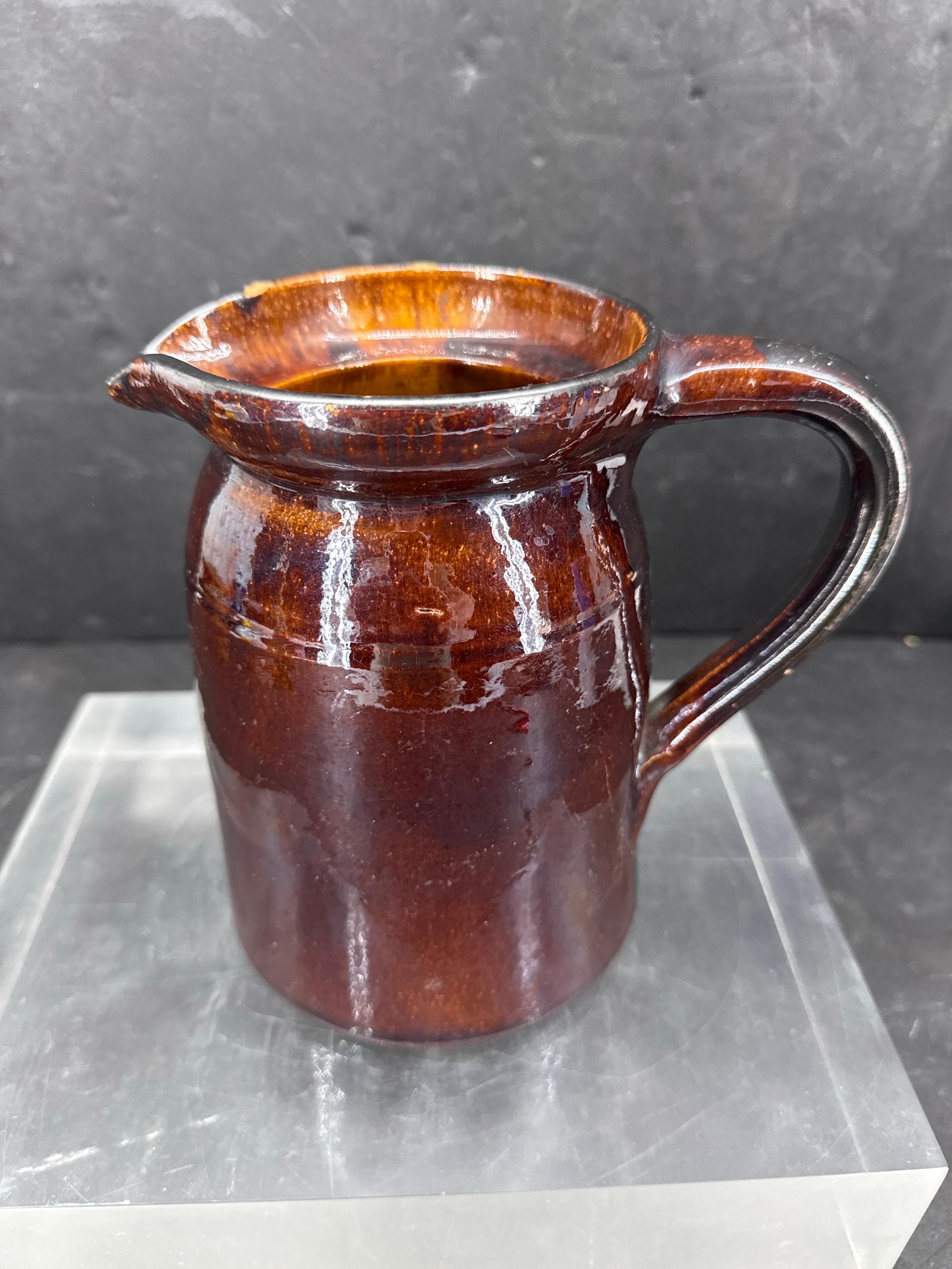 19. Jahrhundert Französisch glasiert Glanz Steinzeug Krug Krug im Angebot 6