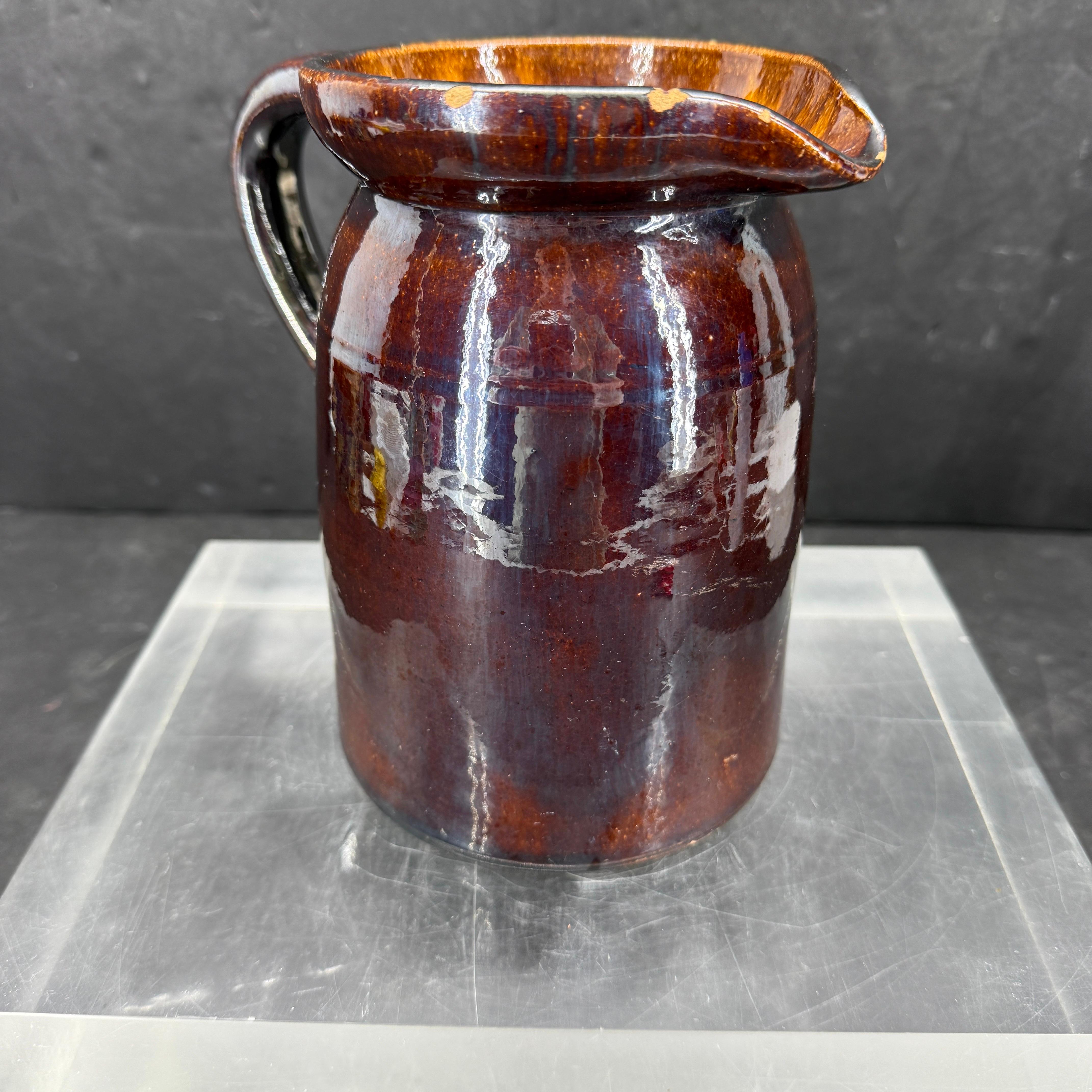 19. Jahrhundert Französisch glasiert Glanz Steinzeug Krug Krug (Töpferwaren) im Angebot