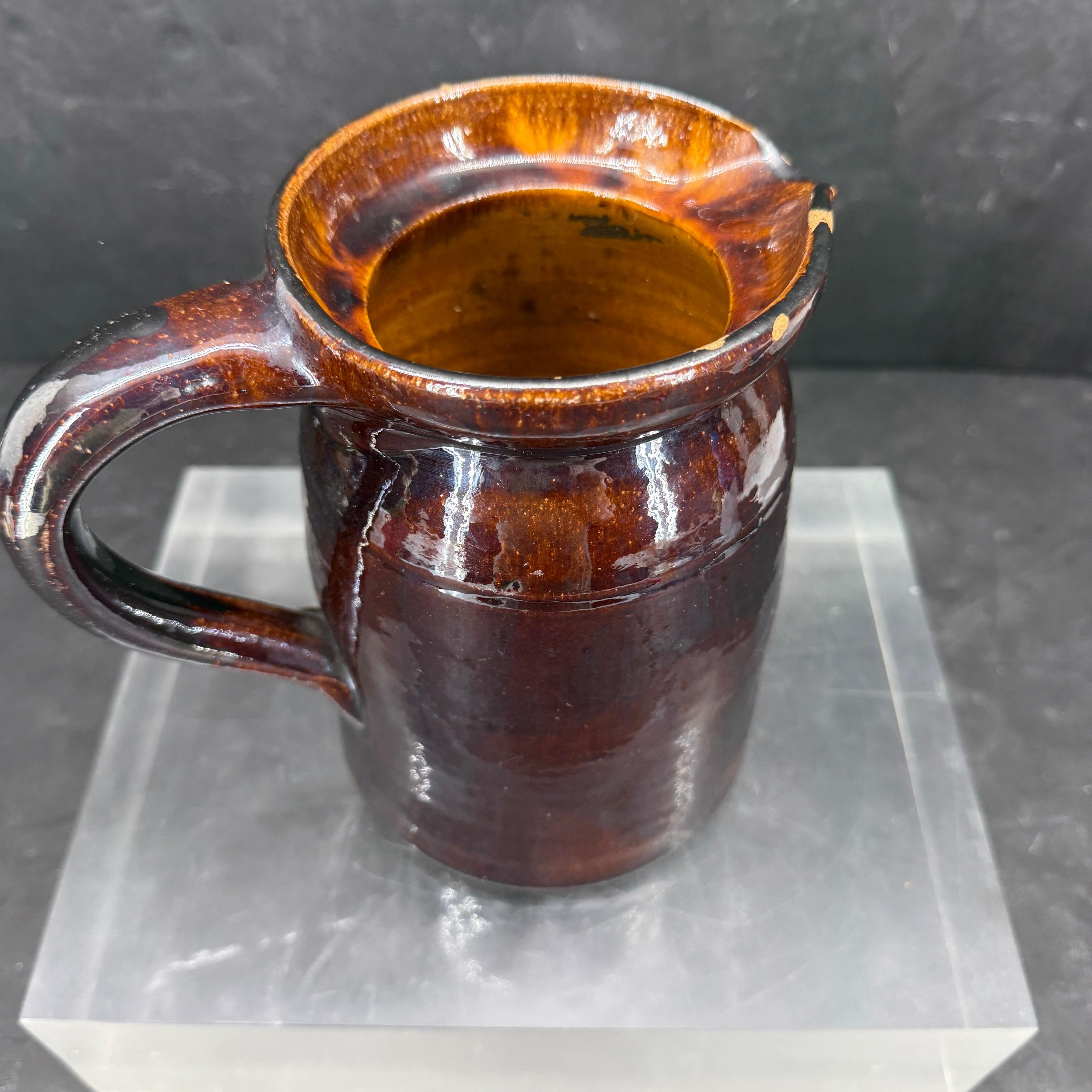 19. Jahrhundert Französisch glasiert Glanz Steinzeug Krug Krug im Angebot 2