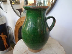 19th Century French Glazed Terracotta Vessel