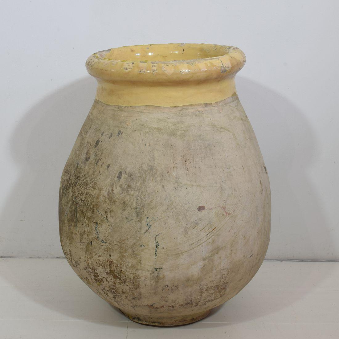 19th Century French Glazed Terracotta Biot Jar In Good Condition In Buisson, FR