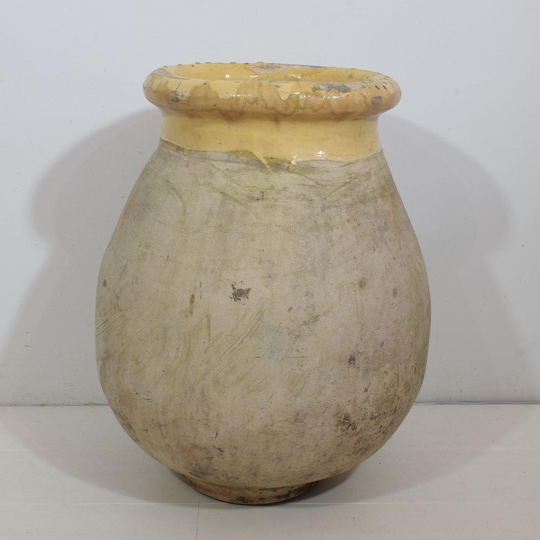 19th Century French Glazed Terracotta Biot Jar 1