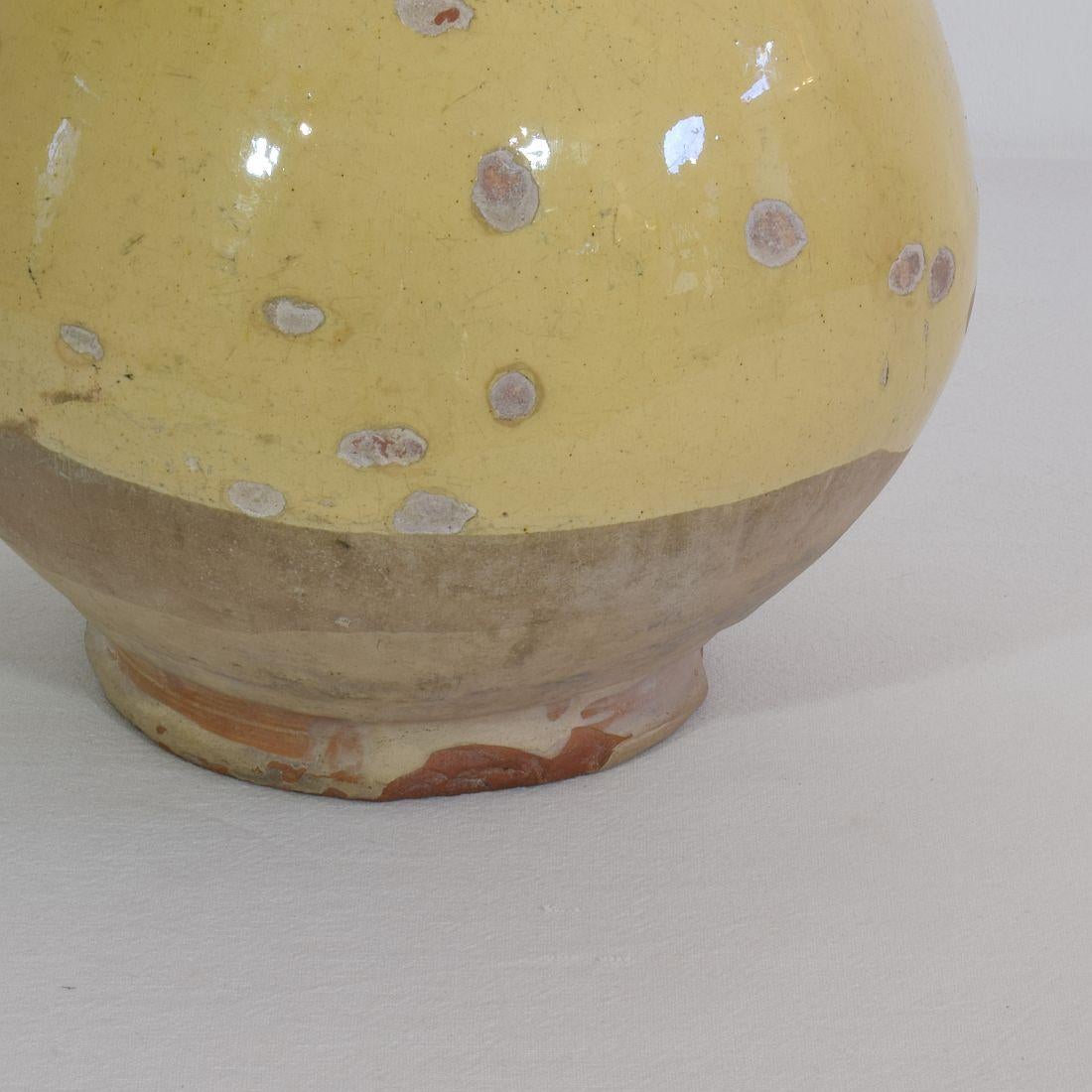 19th Century French Glazed Terracotta Jug or Water Cruche 7