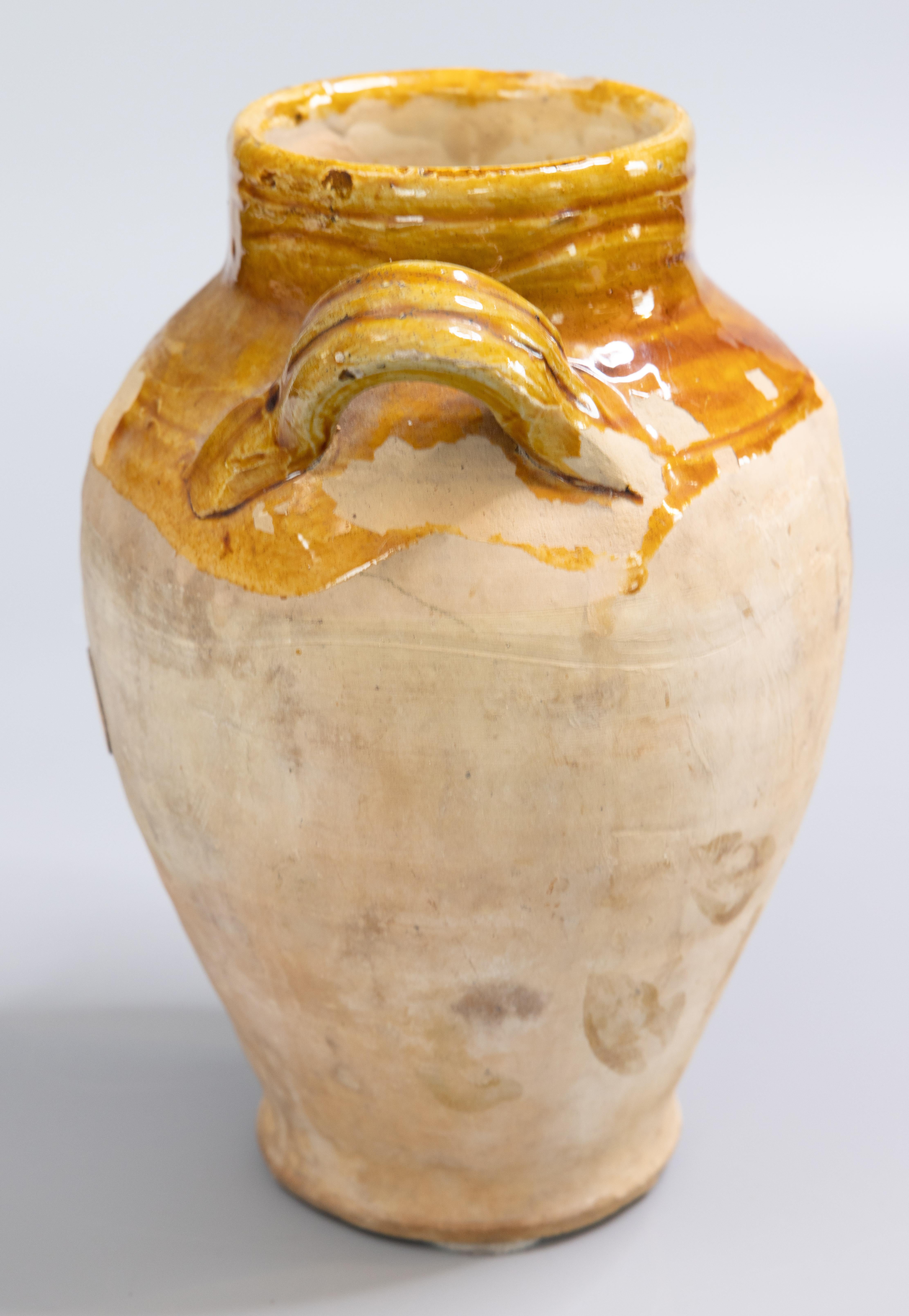 19th Century French Glazed Terracotta Olive Jar 1
