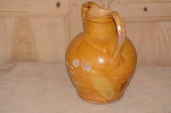 19th Century French Glazed Water Pitcher