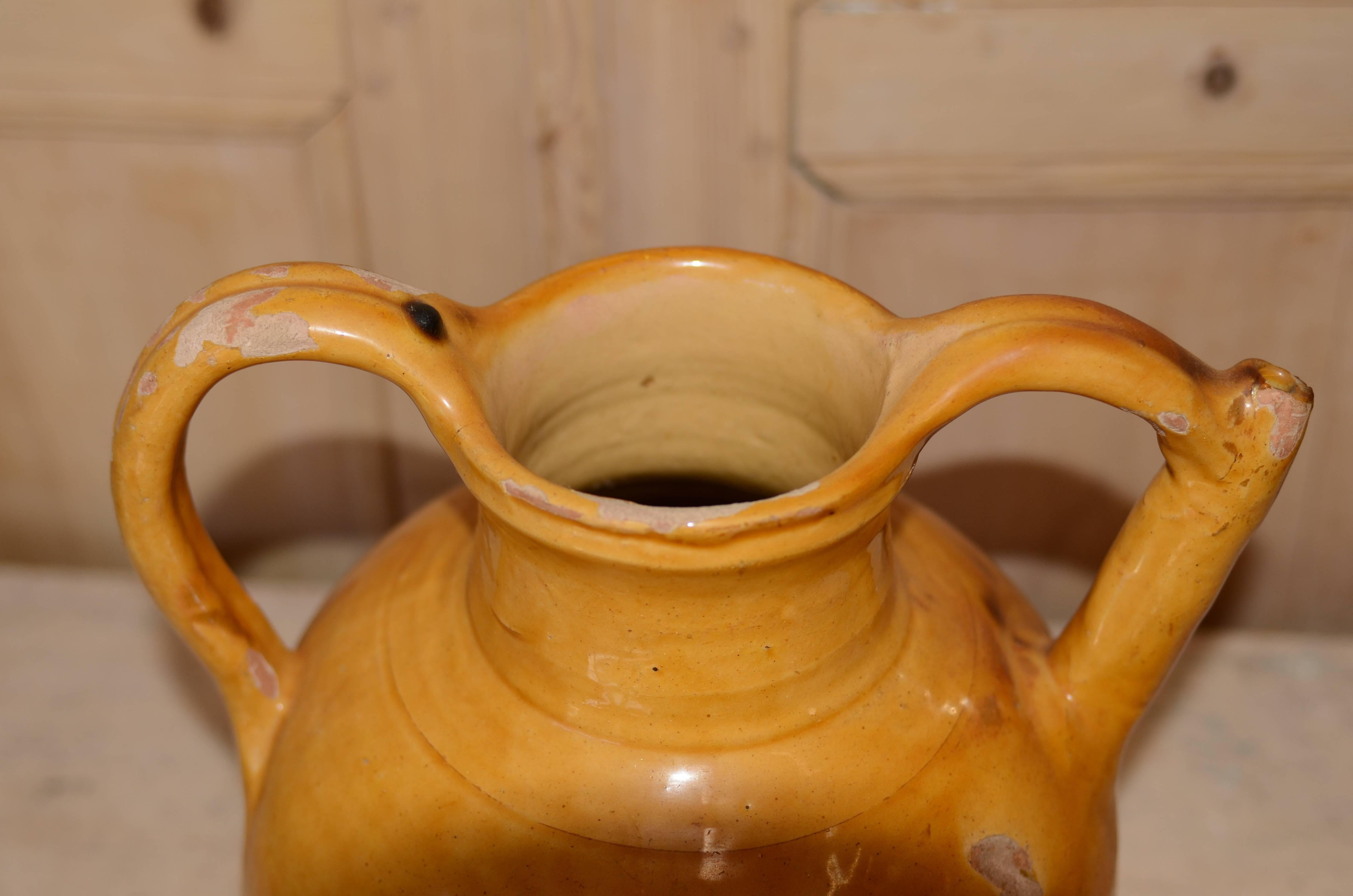 19th Century French Glazed Water Pitcher For Sale 1
