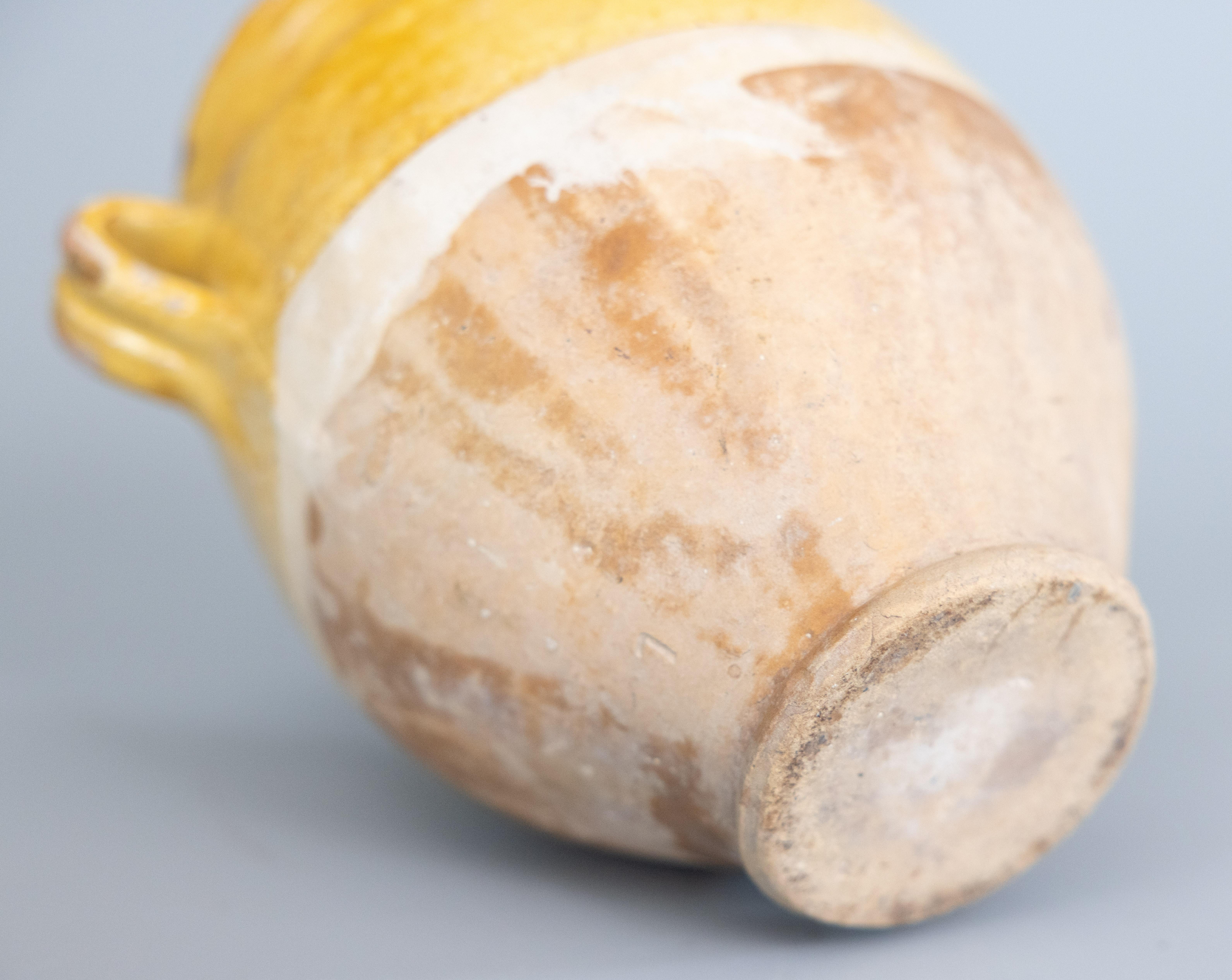 Pentola francese smaltata gialla del XIX secolo in vendita 1