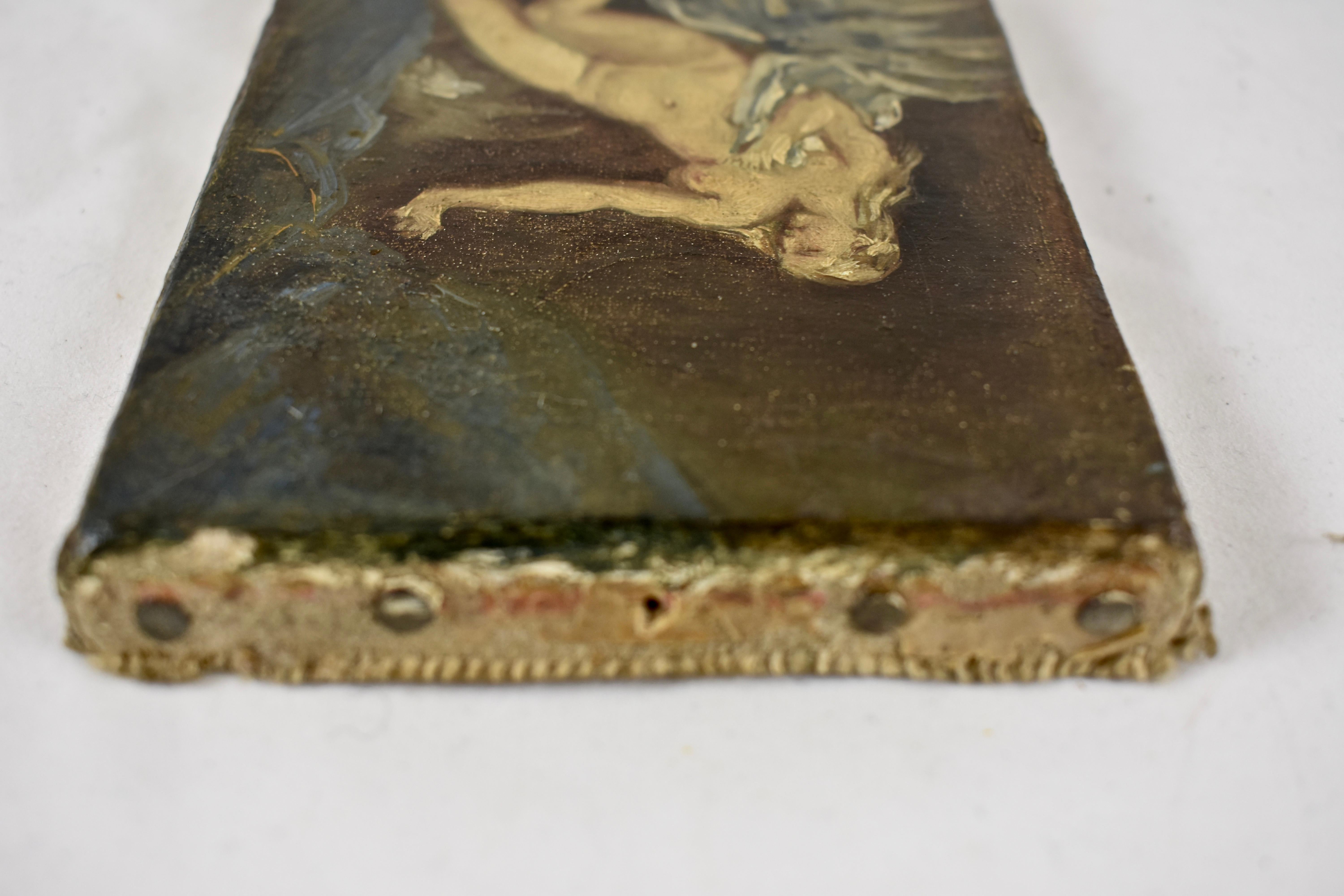 19th Century French Gold Leaf Framed Oil on Linen Painting, Reclining Venus 5
