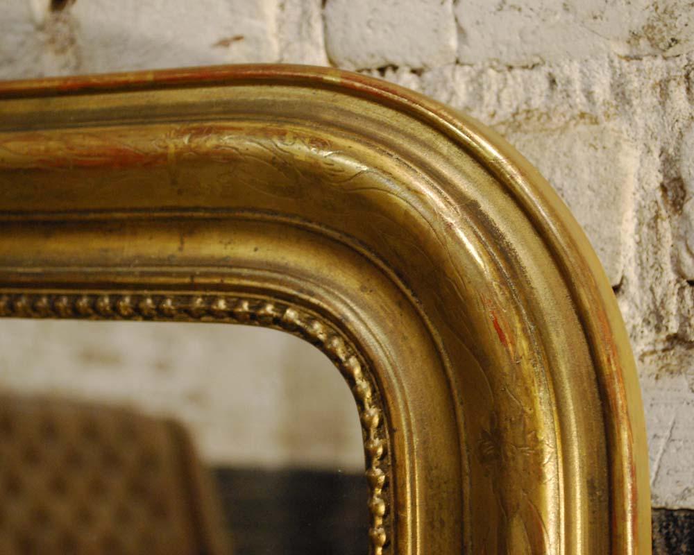 19. Jahrhundert Französisch Blattgold vergoldet Louis Philippe-Spiegel im Zustand „Gut“ in Casteren, NL