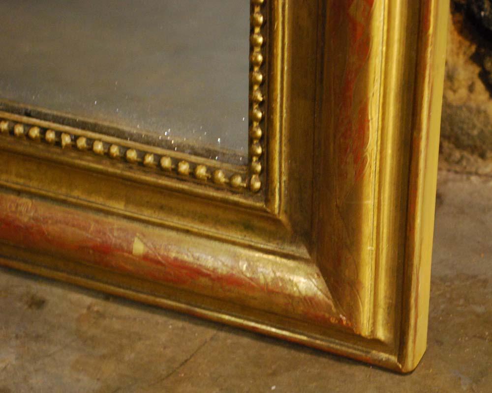 19. Jahrhundert Französisch Blattgold vergoldet Louis Philippe-Spiegel 1