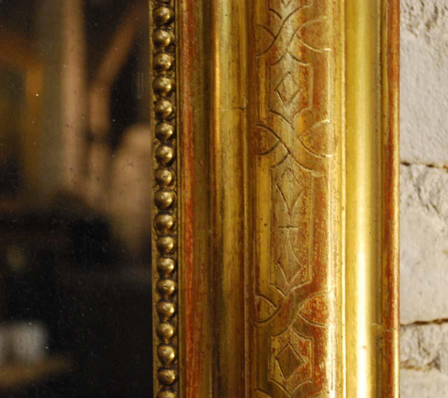 19th Century French Gold Leaf Gilt Louis Philippe Mirror 2