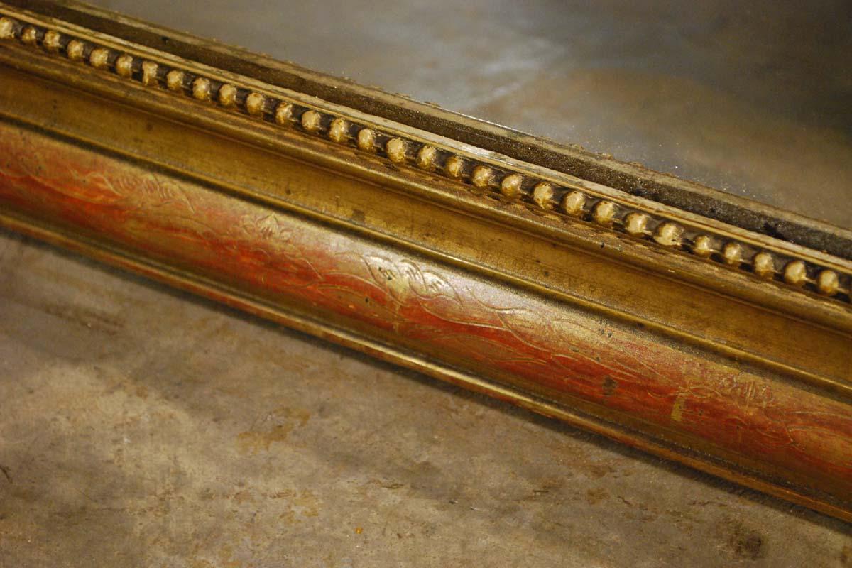 19. Jahrhundert Französisch Blattgold vergoldet Louis Philippe-Spiegel 2