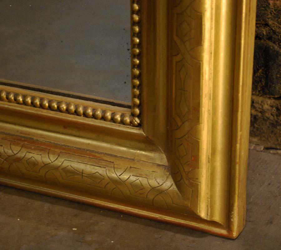 19th Century French Gold Leaf Gilt Louis Philippe Mirror 3