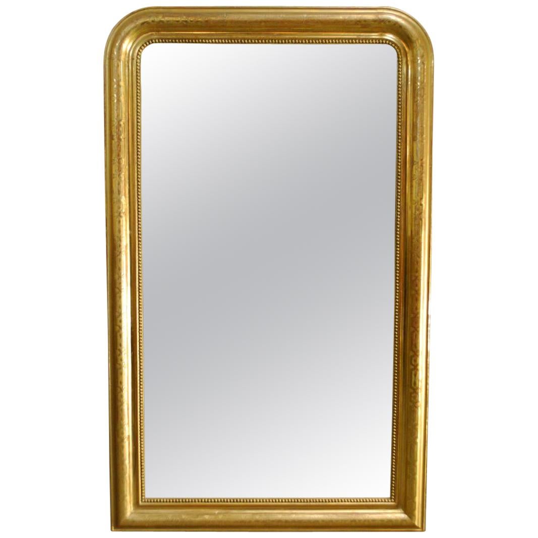 19th Century French Gold Leaf Gilt Louis Philippe Mirror