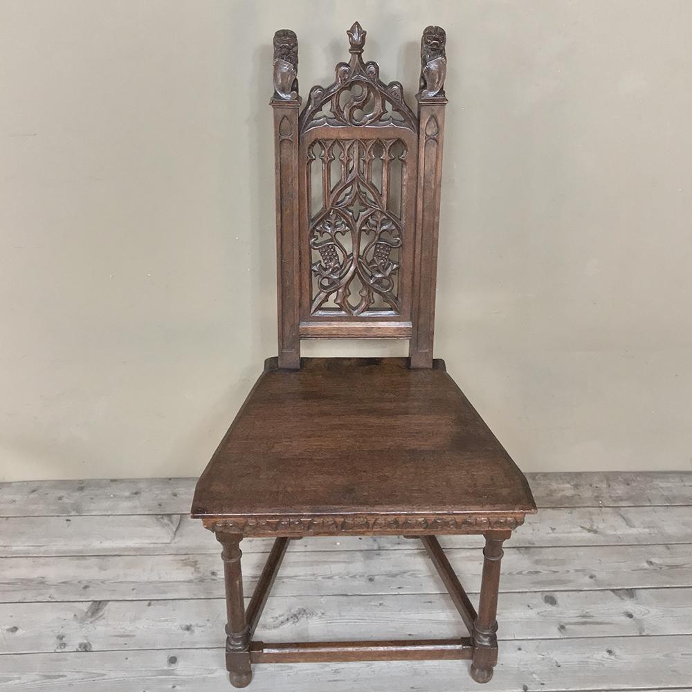 19th Century French Gothic Chair In Good Condition In Dallas, TX