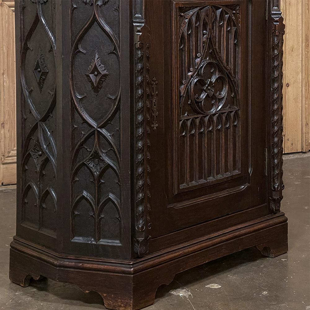 19th Century French Gothic Confiturier ~ Cabinet For Sale 7