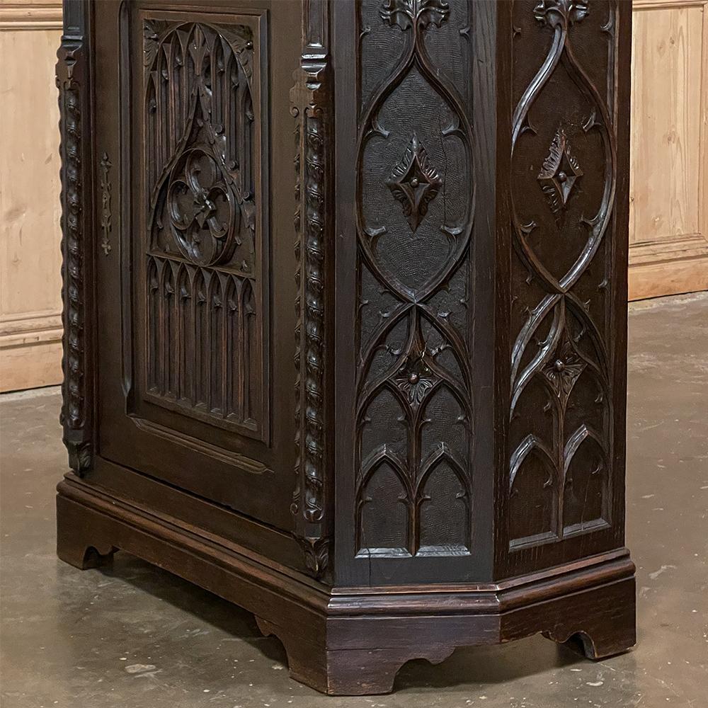 19th Century French Gothic Confiturier ~ Cabinet For Sale 10