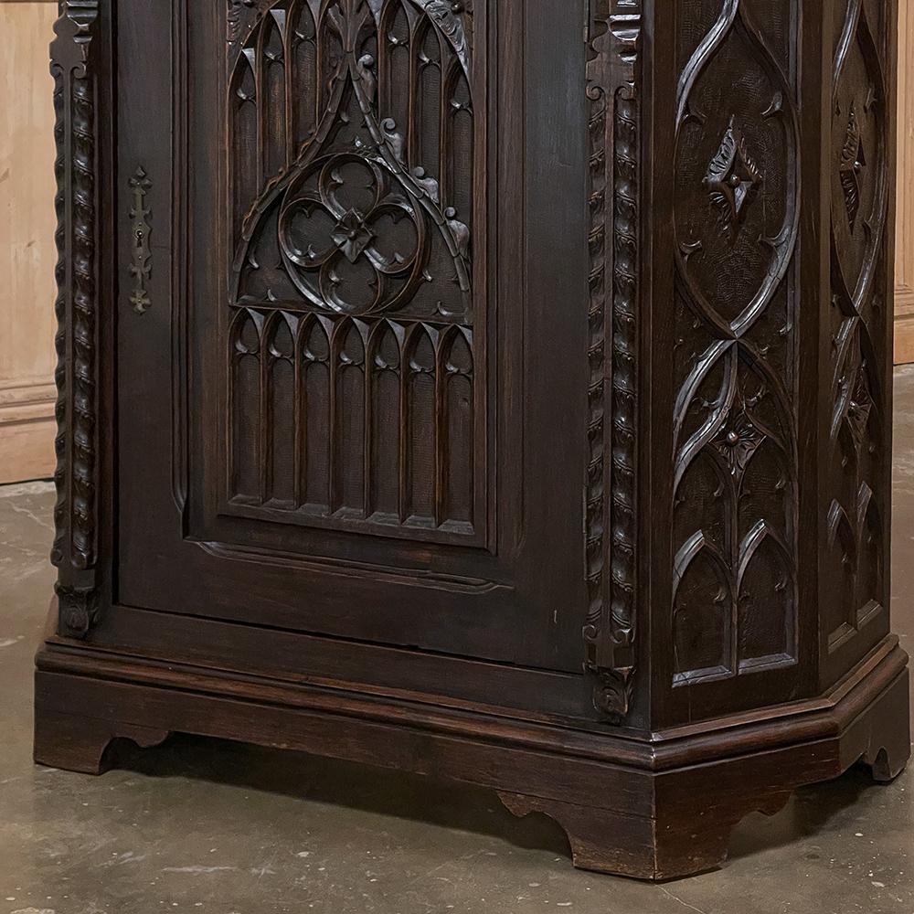 19th Century French Gothic Confiturier ~ Cabinet For Sale 12