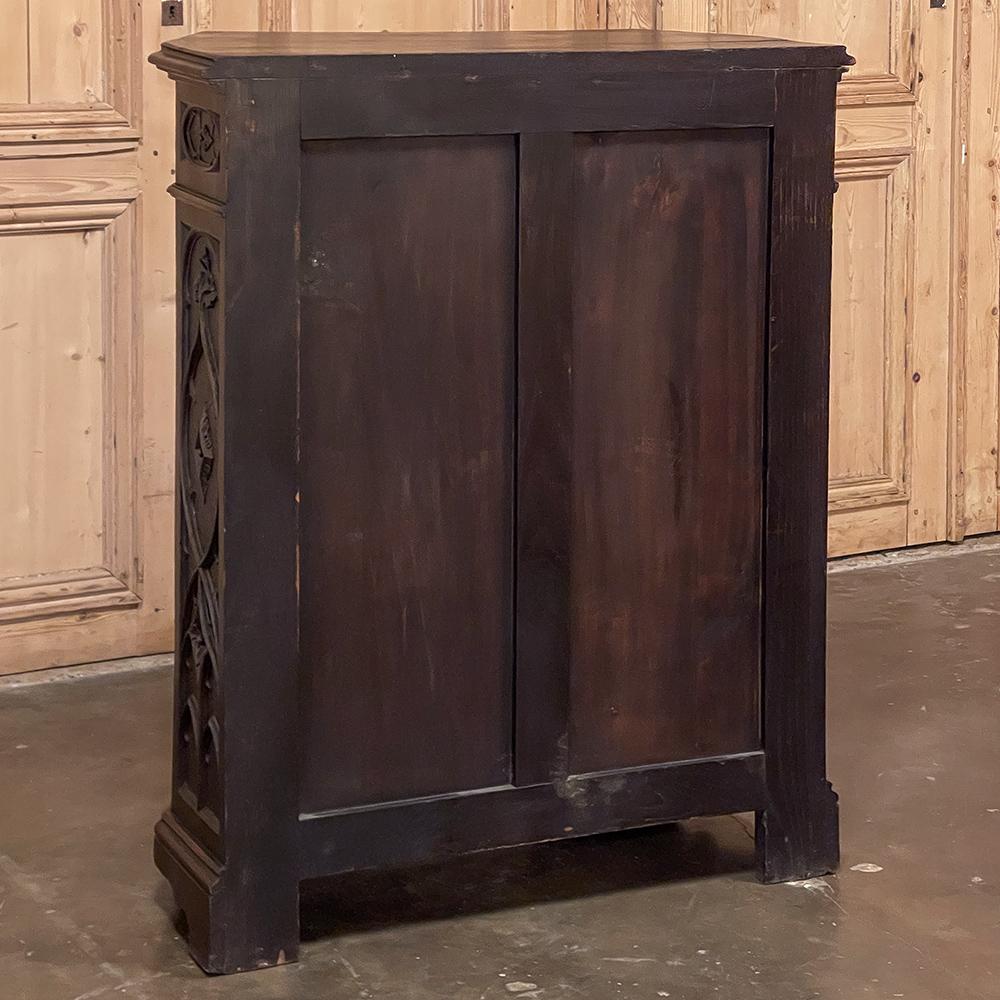 19th Century French Gothic Confiturier ~ Cabinet For Sale 13