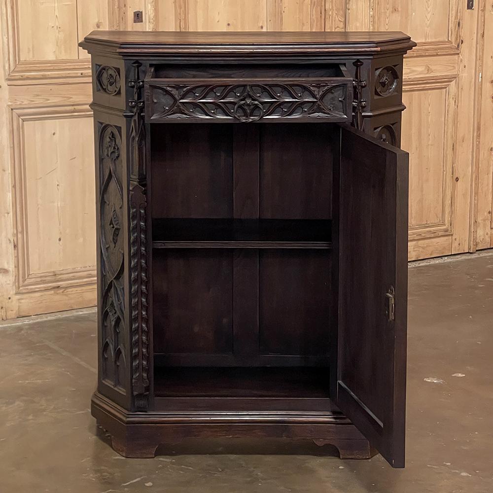 19th Century French Gothic Confiturier ~ Cabinet For Sale 2