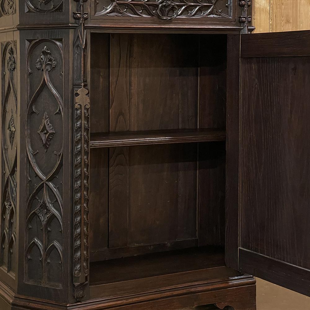 19th Century French Gothic Confiturier ~ Cabinet For Sale 4